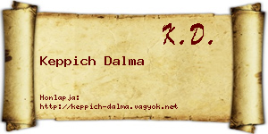 Keppich Dalma névjegykártya